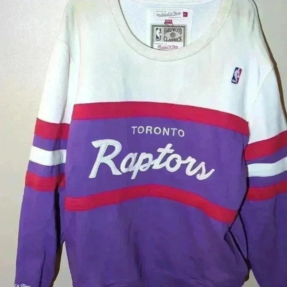 Vintage Toronto Raptors sweatshirt made by Mitchell and Ness. Size large, purple - Picture 4 of 8